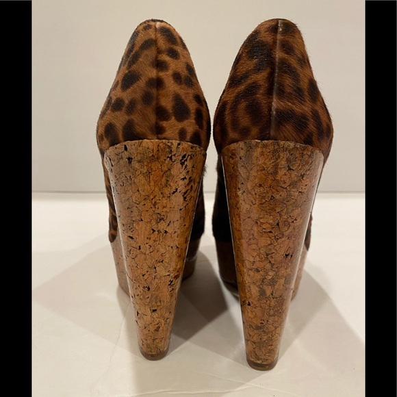 Christian Louboutin coroclic wedge leopard pumps